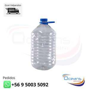 Bidón PET 6 litros con tapa y manilla color azul
